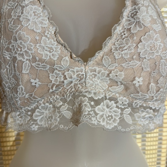 Gilly Hicks Beige/tan Lace Halter Top Bralette 2XL - Picture 6 of 16